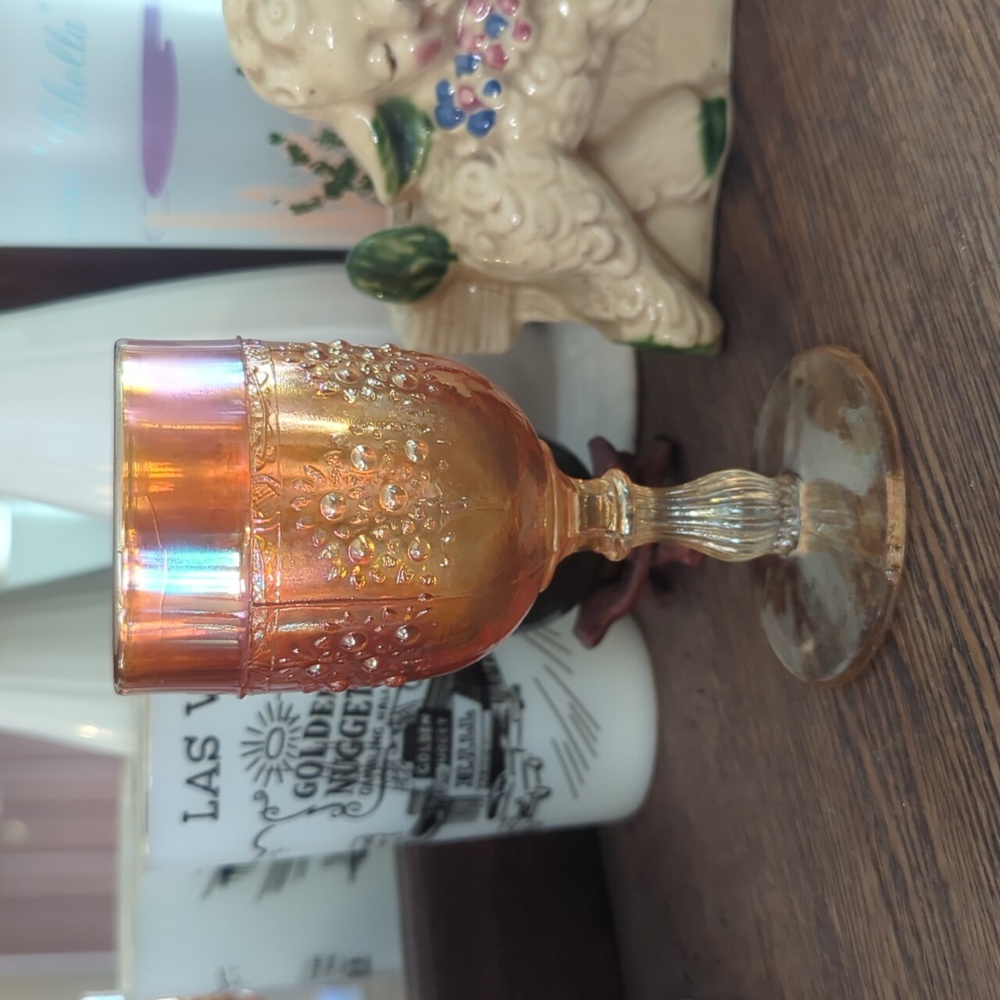 Vintage Fenton Orange Tree Wine/Cordial Glass